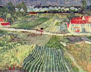 Vincent Van Gogh Landschaft bei Auvers im Regen France oil painting artist